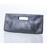 A TEAL BLUE LAZZARO LEATHER CLUTCH