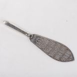 A GEORGE III SILVER FISH SLICE