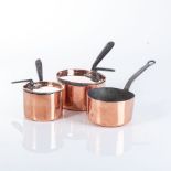 THREE COPPER POTS