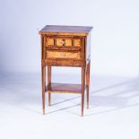 A GERMAN WALNUT, EBONY AND INLAID TABLE, WESTPHALIA, CIRCA 1800