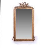 A GILTWOOD OVERMANTEL MIRROR, 19th CENTURY