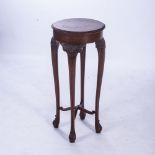 A WALNUT PEDESTAL