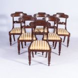 A SET OF SIX WILLIAM IV MAHOGANY CHAIRS