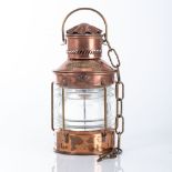 A COPPER ANKERLICHT SHIP ANCHOR LAMP