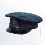 A BRITISH ROYAL CORPS OF SIGNALS OFFICERS PEAK CAP