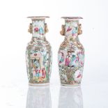 A PAIR OF CHINESE FAMILLE ROSE ?ROSE MEDALLION? VASES, QING DYNASTY, LATE 19th CENTURY