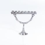 JUDAICA, A SILVER MENORAH