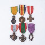 ASSORTED FRENCH MEDALS, six in the lot