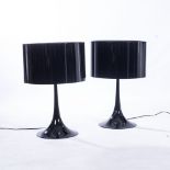 A PAIR OF ALUMINIUM SPUN LIGHT TABLE LAMPS DESIGNED IN 2003 BY SEBASTIAN WRONG FOR FLOS