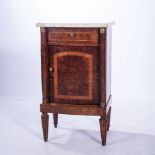 A WALNUT AND INLAID CABINET