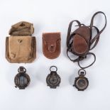 A WWI/WWII ALLIED COMPASS, three in the lot