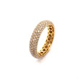 A PAVE FULL ETERNITY DIAMOND RING