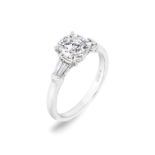 A TRILOGY DESIGN DIAMOND ENGAGEMENT RING