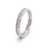 A CHANNEL SET FULL ETERNITY DIAMOND RING