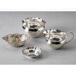 A GEORGE V SILVER SUGAR BOWL AND MILK JUG, ATKIN BROTHERS, SHEFFIELD, 1928