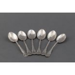 SIX GEORGE V SILVER COFFEE SPOONS, BIRMINGHAM, 1912