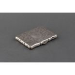 AN EDWARD VII SILVER CARD HOLDER, MAKER'S MARK RUBBED, BIRMINGHAM, 1906