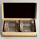 A CASED PAIR OF BUTTER DISHES, JOSEPH GLOSTER LTD, BIRMINGHAM 1950