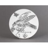A FORNASETTI UCCELLI CALLIGRAPHY BIRD PLATE, #5