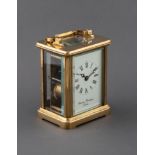 A BRASS CARRIAGE CLOCK, CHARLES FRODSHAM, LONDON