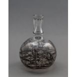 A STEINSCHONEAU SCHWARTZLOT GLASS BOTTLE VASE, CIRCA 1890
