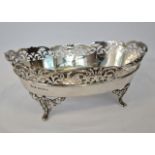 AN EDWARD VII SILVER BONBON DISH, HENRY MATTHEWS, BIRMINGHAM, 1909