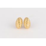 A PAIR OF 18CT GOLD EAR CLIPS