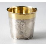 A SILVER CUP, MAKER'S MARK 'KM', LATE 18TH CENTURY