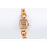 A LADY'S 18CT GOLD WRISTWATCH, EBERHARD AND CO