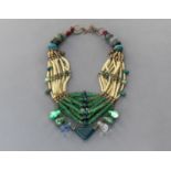 MULTI-STRAND DESIGNER NECKPIECE