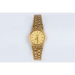 A LADY'S 18CT GOLD WRISTWATCH, OMEGA DE VILLE