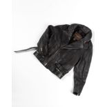 A LOUIS VUITTON COLLECTOR LEATHER JACKET