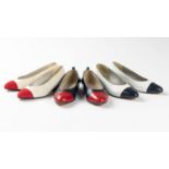 A GROUP OF LADIES VINTAGE LEATHER PUMPS