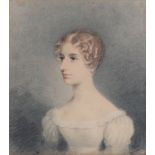 Adam Buck (Irish 1759 - 1833) PELLY FAMILY PORTRAIT (YOUNG LADY)