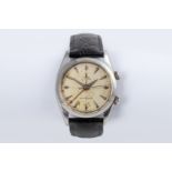 A GENTLEMAN'S STAINLESS STEEL WRISTWATCH, TUDOR ADVISOR ALARM, 1958