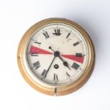 A BRASS SHIP'S CLOCK