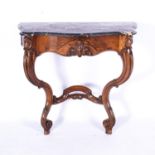 A VICTORIAN WALNUT CONSOLE TABLE