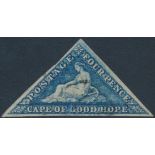 CAPE OF GOOD HOPE 1864 4d. BLUE TRIANGULAR