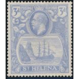 ST. HELENA 1922-1937 3d. BRIGHT BLUE