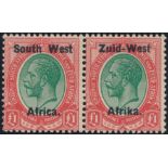 SOUTH WEST AFRICA 1923 KGV Â£1 GREEN &amp; RED