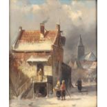 Anthonie Waldorp (Holland 1803 ? 1866): SNOWY VILLAGE