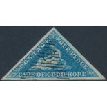 CAPE OF GOOD HOPE 1855-1863 4d. BLUE TRIANGULAR