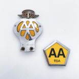 A PAIR OF AUTOMOBILE ASSOCIATION CAR EMBLEMS