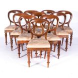 A HARLEQUIN SET OF TEN VICTORIAN MAHOGANY CHAIRS