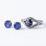 A MINI SUITE OF TANZANITE JEWELLERY