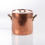 A COPPER POT AND COVER
