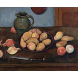 FranÃ§ois Krige (South Africa 1913 ? 1994): STILL LIFE WITH POTATOES AND ONIONS