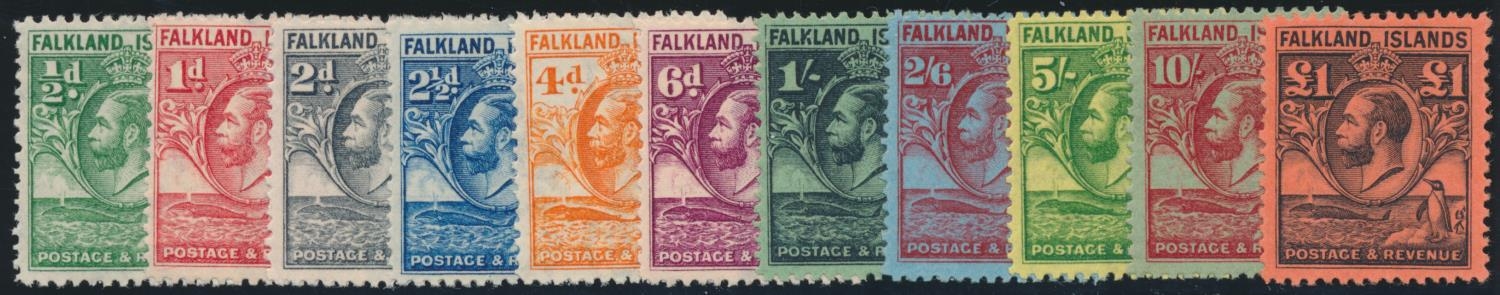 FALKLAND ISLANDS 1929-1936 KGV Â½d. - Â£1