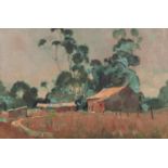 Anthony Strickland (South Africa 1920 ? 2000): FARM BUIDLINGS - INANDA ROAD