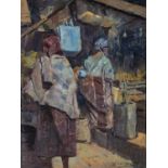 Errol Stephen Boyley (South Africa 1918 ? 2007): TWO WOMEN IN A MARKET